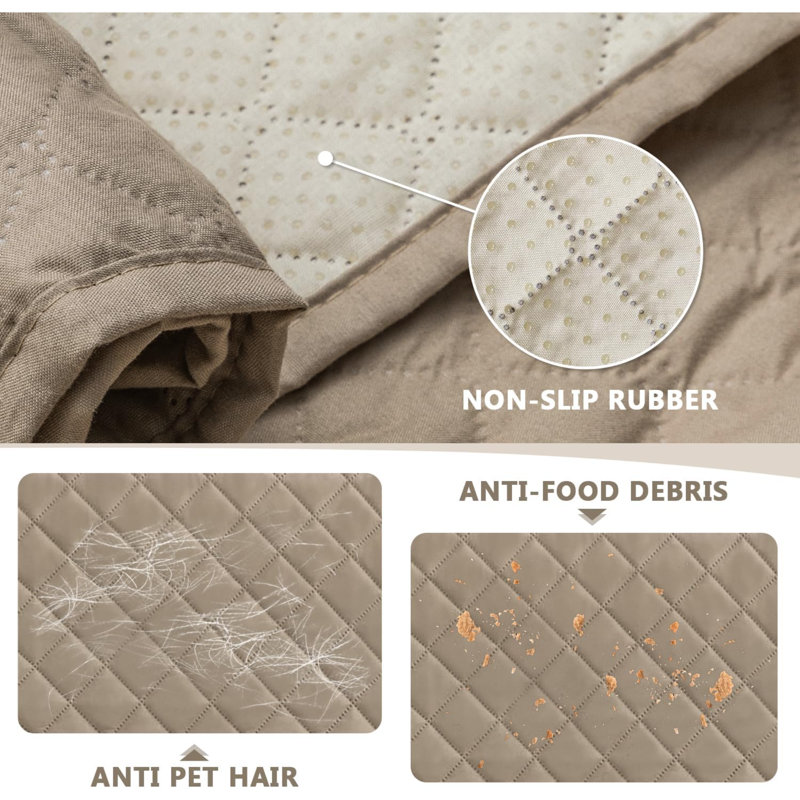 Sofa Covers Water Resistant Sofa Slipcovers 2 Seater Waterproof Reversible Anti-Slip Anti-Scratch Sofa Cover With Non Slip Elastic Straps For Dogs Cats Pets