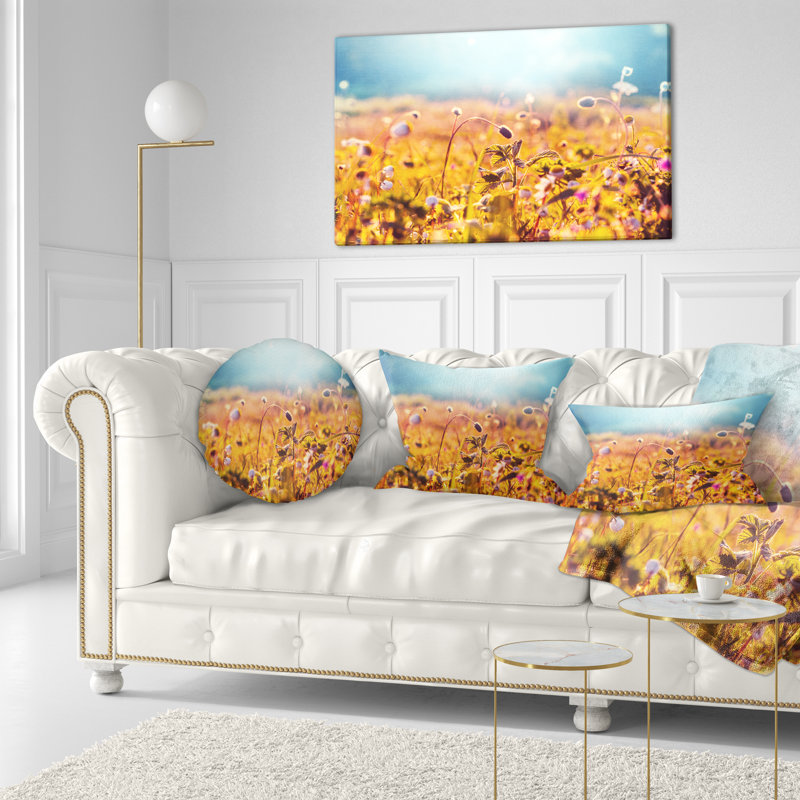 Coussin d’été floral avec une belle oreiller lombaire à fleurs