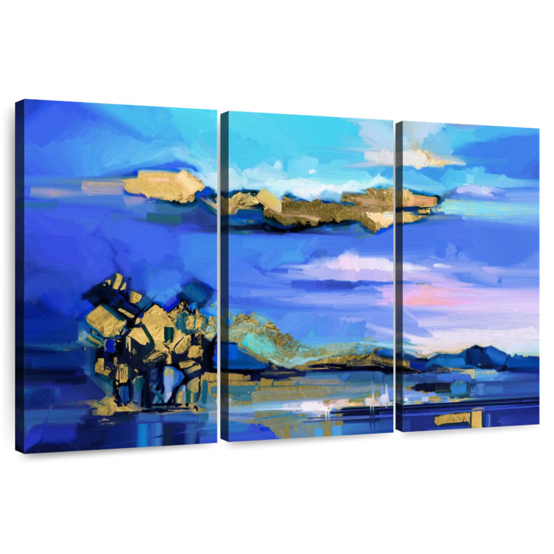 Avery Abstract Landscape Acrylic, 28" H x 45" W