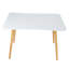 Table d'ordinateur moderne en bois blanc, L 40 po x l 24 po x H 30 po - Bureau durable et élégant pour le bureau à domicile, la chambre à coucher ou le bureau