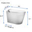 Toilette intelligente allongée avec bidet intégré, fonction d'ouverture / fermeture automatique, capteur de pied, chasse d'eau 1,28 po, affichage à DEL, séchoir à air chaud et siège chauffant pour salle de bain luxueuse-123482678