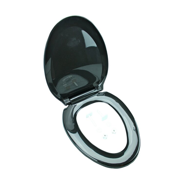 Black Toilet Seat | Slow Close Elongated Plastic Toilet Seat