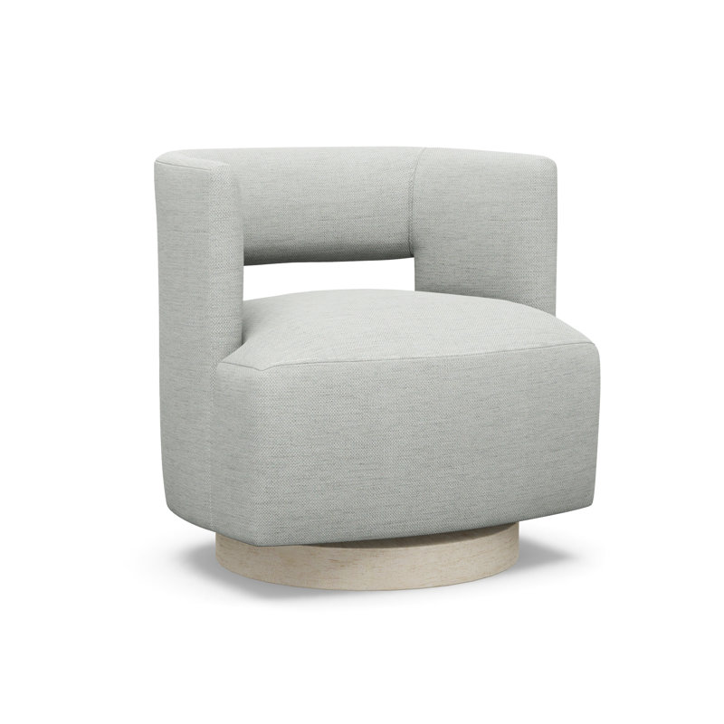 Crystle Swivel Barrel Chair Chair with Ottoman, Sandstone, 8938-45