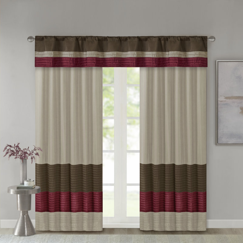 Cantonnière Amherst Polyoni Pintuck, Rouge