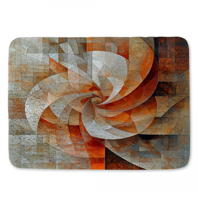 Swirls Bath Mat Abstract Bathroom Decor Mediterranean