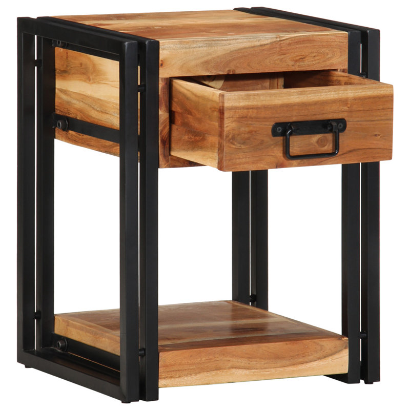 40cm W Solid Wood Bedside Table