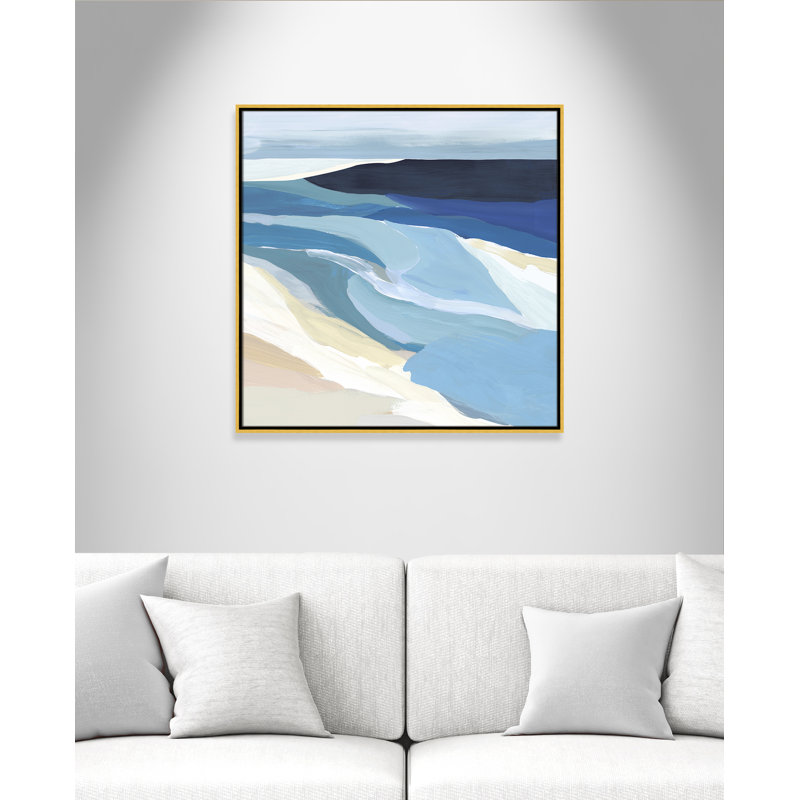 Graham Lake I by Isabelle Z, 31.5" H x 31.5" W x 2" D, Gold Framed Canvas