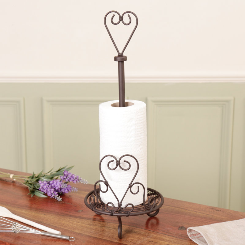 Metal Paper Towel Holder, Brown