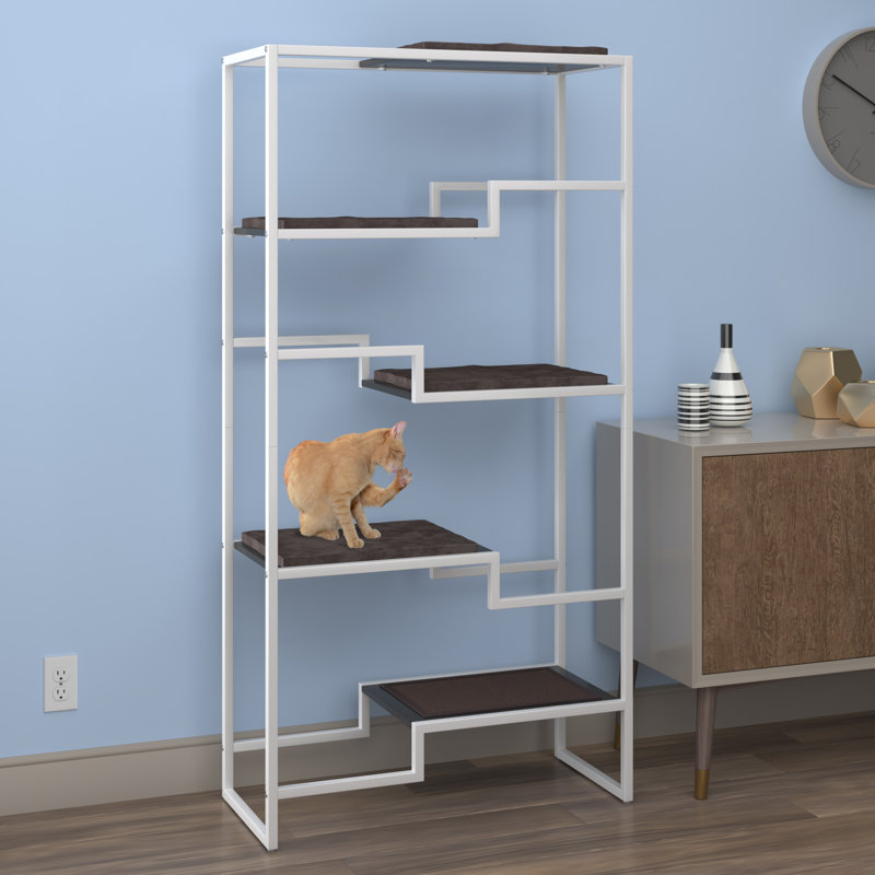 Tour pour chat 62 po Metropolitan Cat, Plateforme blanche / noire