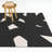 Sergio Cream/Black Abstract Geometric Area Rug-560039216