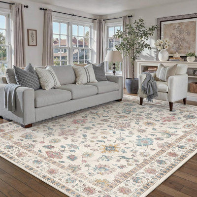 Rectangle 240 cm x 300 cm Floral Area Rug