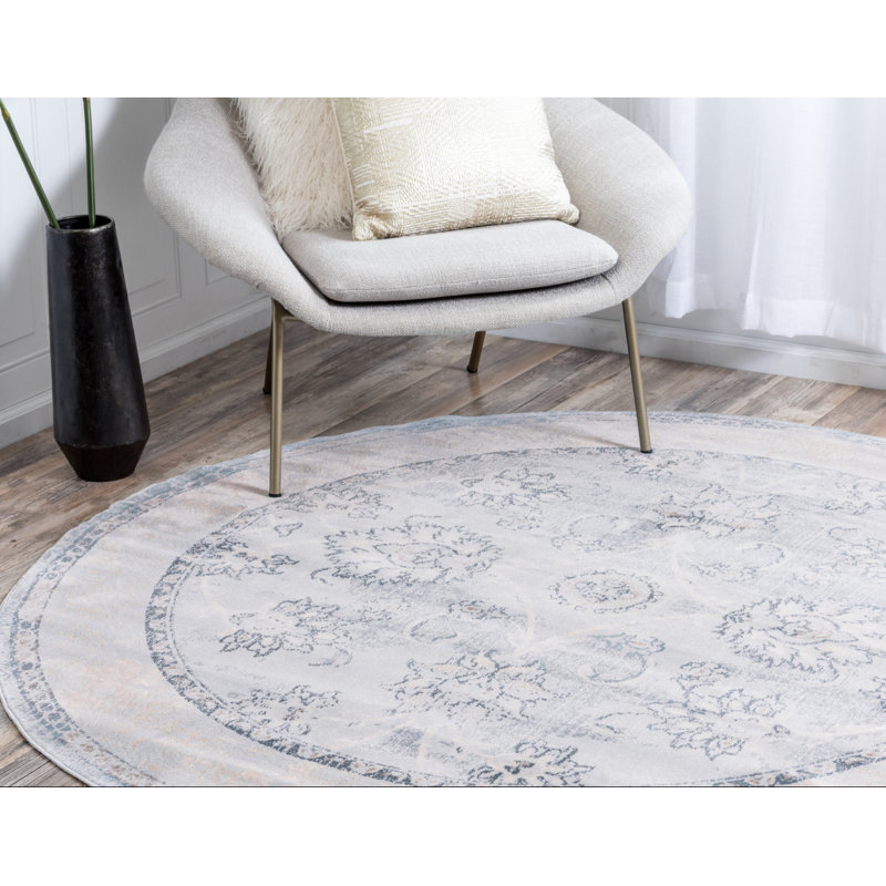 Padang Sidempuan Oriental Indoor Rug, Round 6'1"