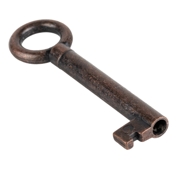 UNIQANTIQ HARDWARE SUPPLY Antique Brass Plated Hollow Barrel Skeleton Key  for Antique Cabinet Doors, Grandfather Clocks, Dresser Drawer - Vintage,  Old