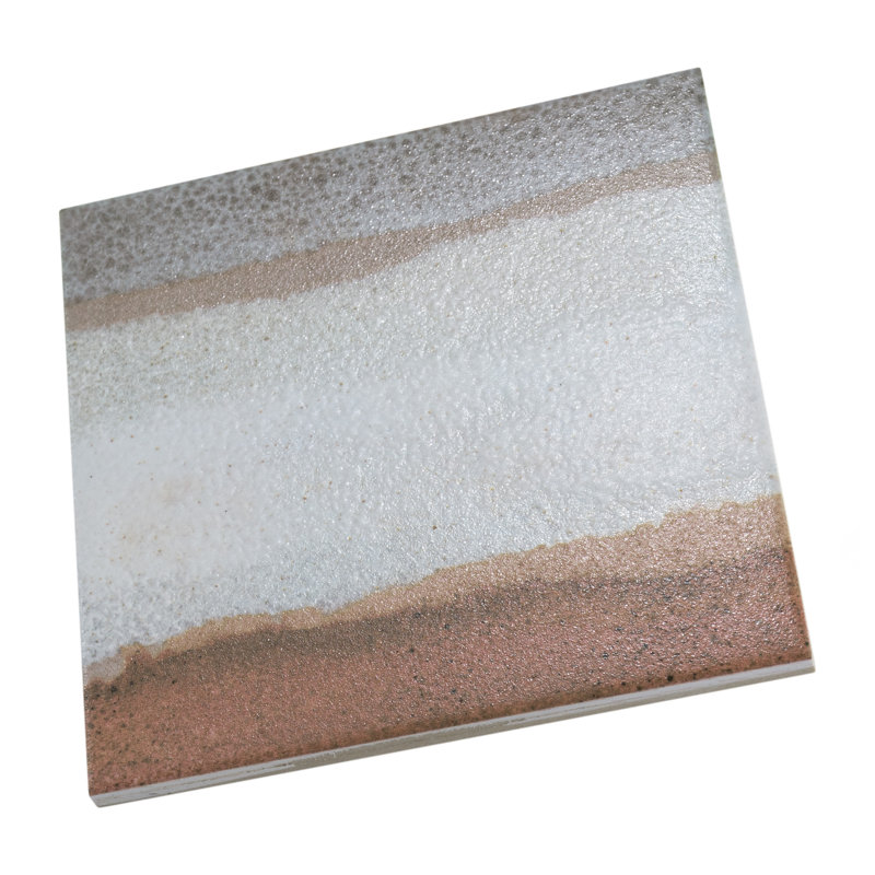 Matter Canvas 6" x 6" Porcelain Stone Look Floor and Wall Tile, Taupe/Red