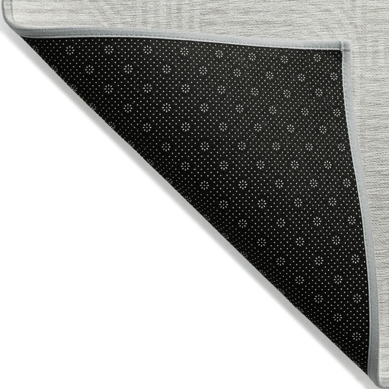3' X 5' Ivory And Gray Abstract Washable Indoor Outdoor Area Rug