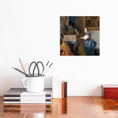 A Young Lady Seated At A Virginal, C.1670 by Johannes Vermeer - Wrapped Canvas Print