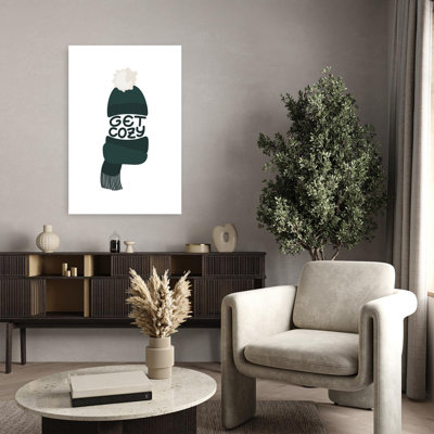 Get Cozy Winter Wardrobe Abstract Contemporary Landscape Nature Wall Art Print 1 Piece Wrapped Canvas Wall Art