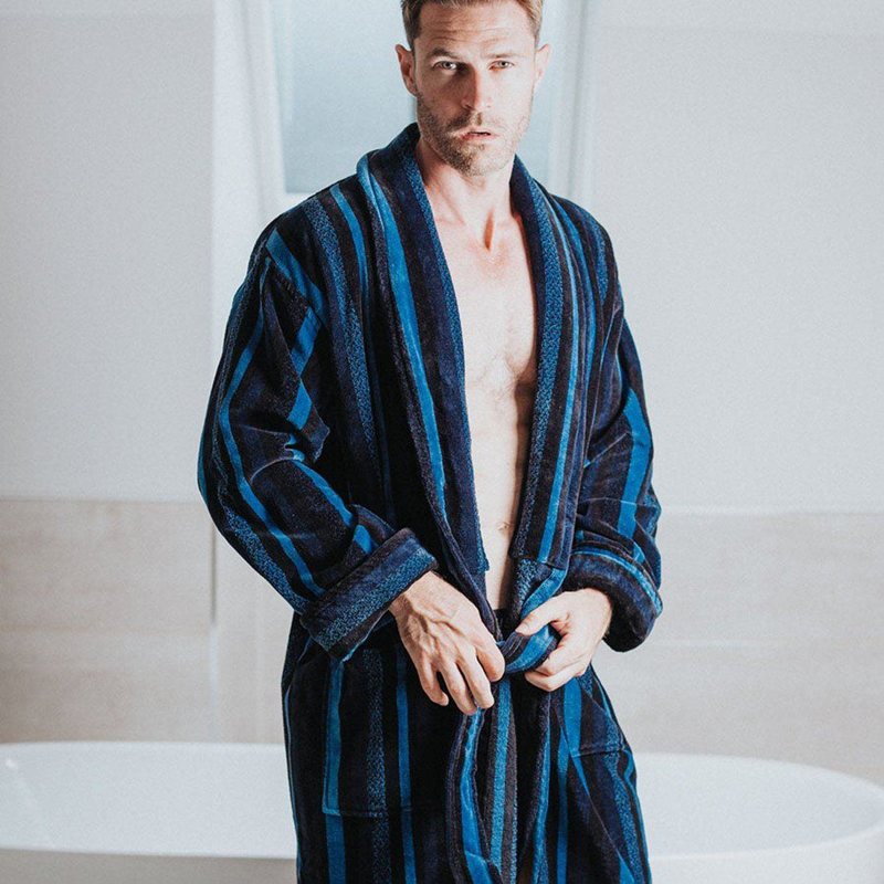 Mid-Calf Bathrobe with Pockets, XL
