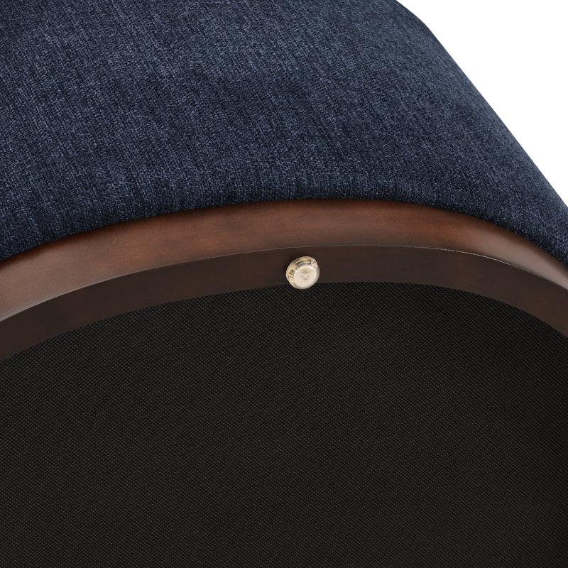 Fauteuil demi-tonneau pivotant avec repose-pieds Bennett, Flannigan minuit