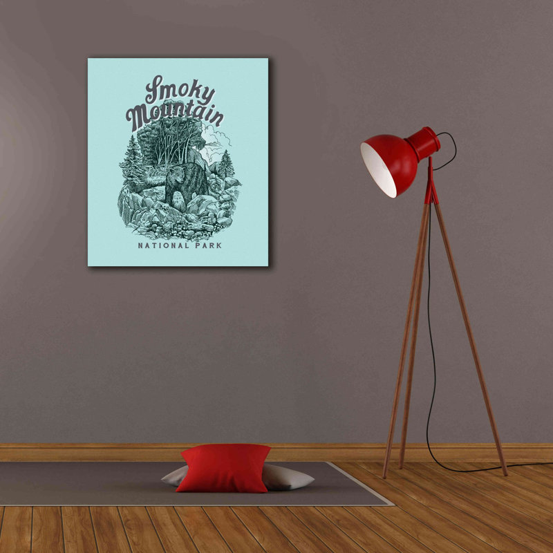 «Smokies» par Rachel Caldwell, art mural sur toile, H 30 po x l 26 po x P 1,5 po