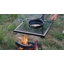 Barbecue pivotant à feu de camp, grille de foyer au-dessus des foyers, grilles de barbecue en acier robuste