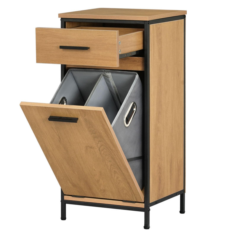 Wood Cabinet Laundry Hamper
