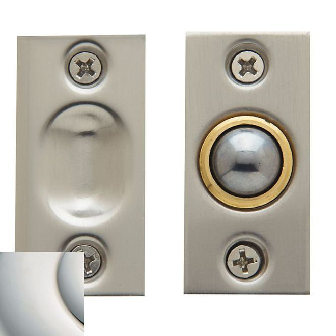 Adjustable Ball Catch for Jamb, Polished Nickel