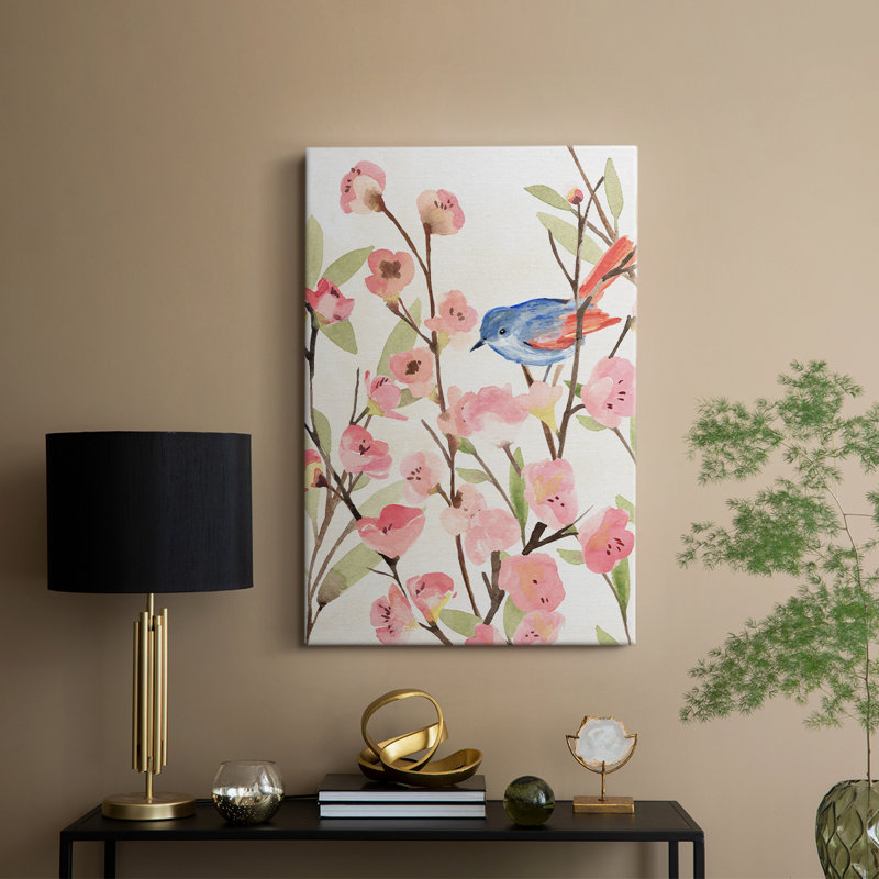 Cerisier en fleurs II - galerie Cavas sur mesure, H 18 po x l 12 po