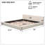 Lit tapissier beige, très grand-1382015964