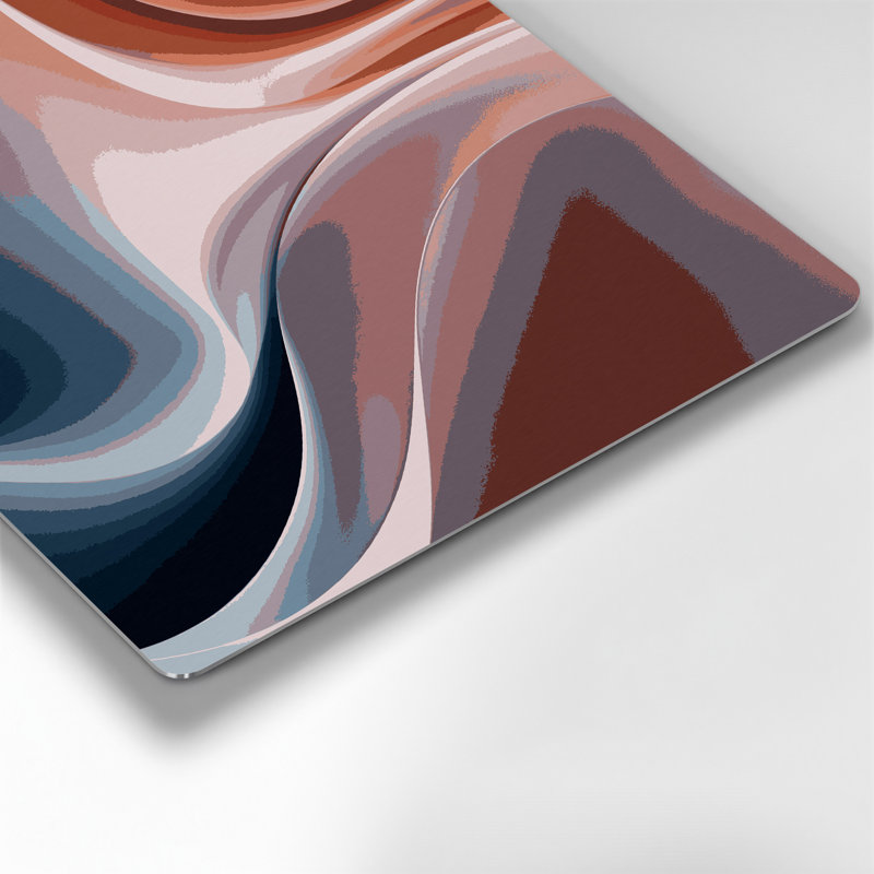 Gradient Abstract 30, art mural en métal brun, 8" H x 8" W