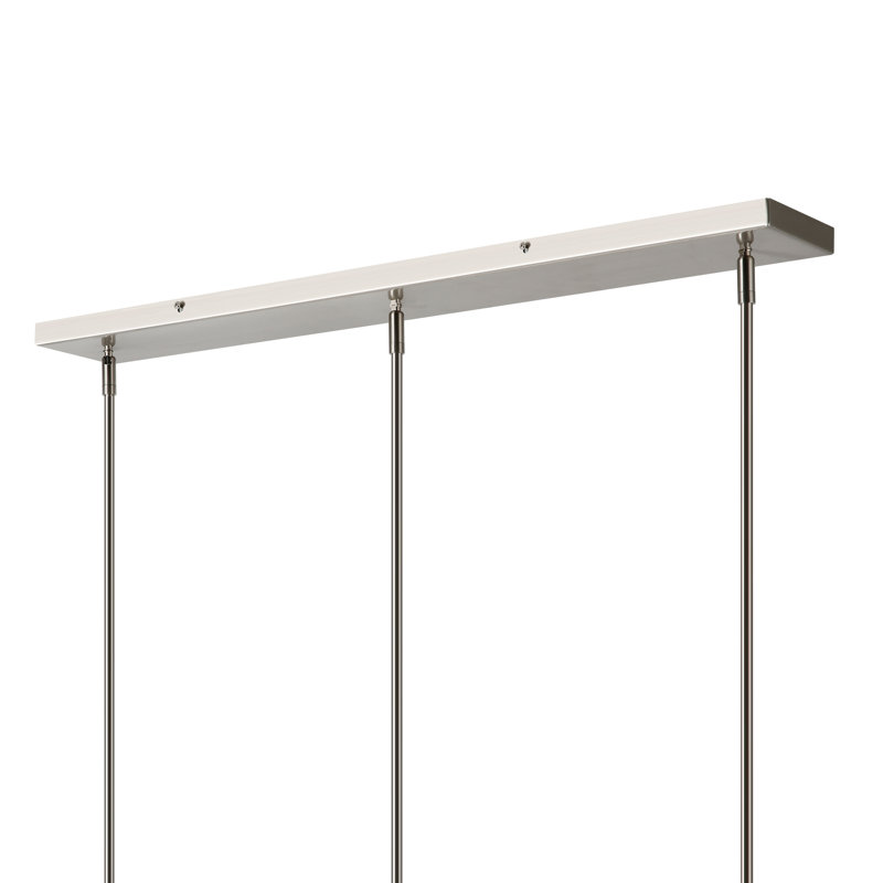 Cammie 3 - Light Kitchen Island Pendant, Smokey, Satin Nickel