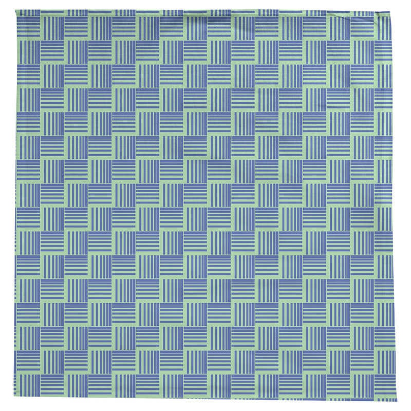 Rayures nattes classiques Nappe, Vert/bleu
