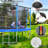 12FT Round Backyard Tranpoline with Safety Enclosure Net and T-Hook for Kids and Adults
