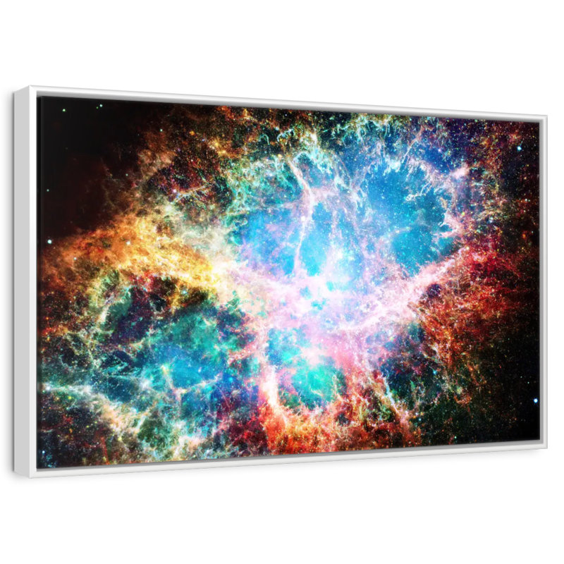 Ethereal Nebula, Floating Frame White, 13" X 9"