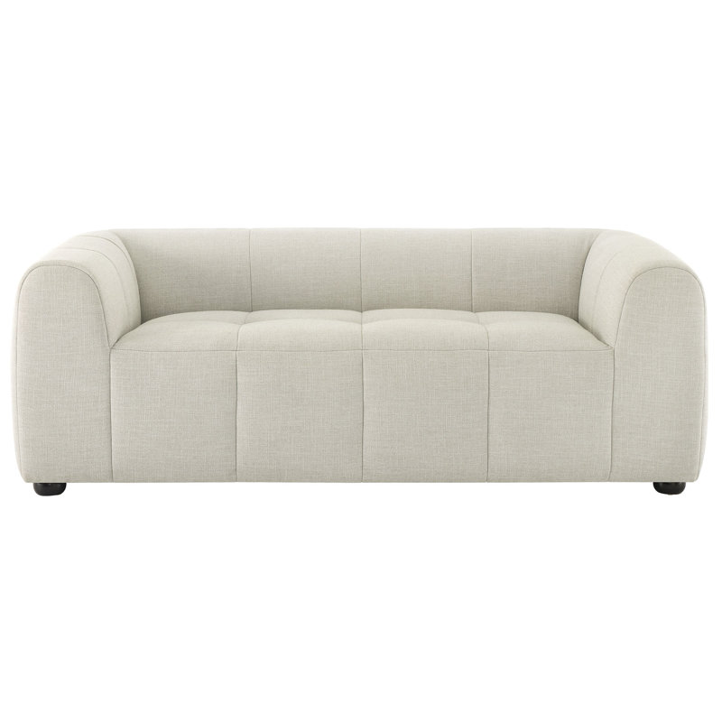 Liana Upholstered Fabric Loveseat, Linen