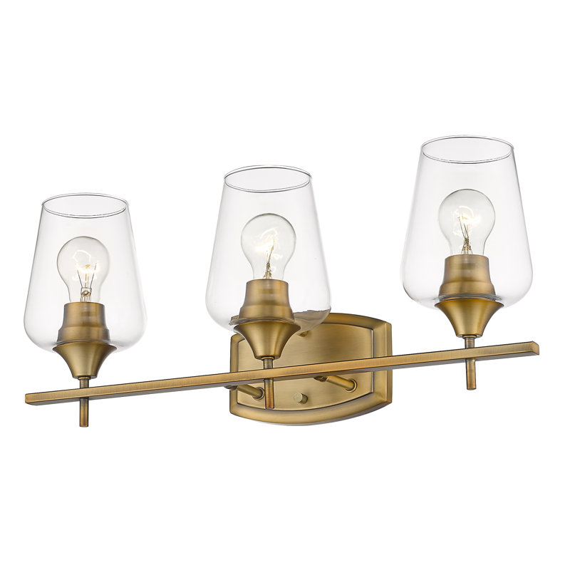 Dahlya 3 - Light Dimmable Vanity Light, Olde Brass