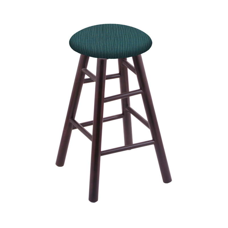 Swivel 24" Bar Stool, Dark Cherry Maple, Graph Tidal, Counter Stool (24" Seat Height)