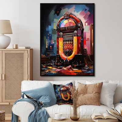Impression sur toile Jukeboxe Groove Gallery Pointillism - Entertainment