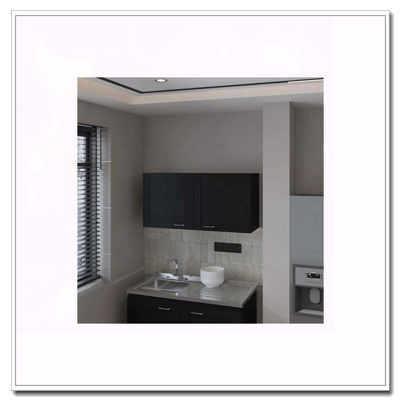 Armoire murale noire avec 2 portes, Noir
