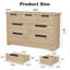 Commode 7 tiroirs pour chambre à coucher, organisateur de commode avec poignées intégrées, commode en bois pour salon, chambre de bébé, couloir-1213302191