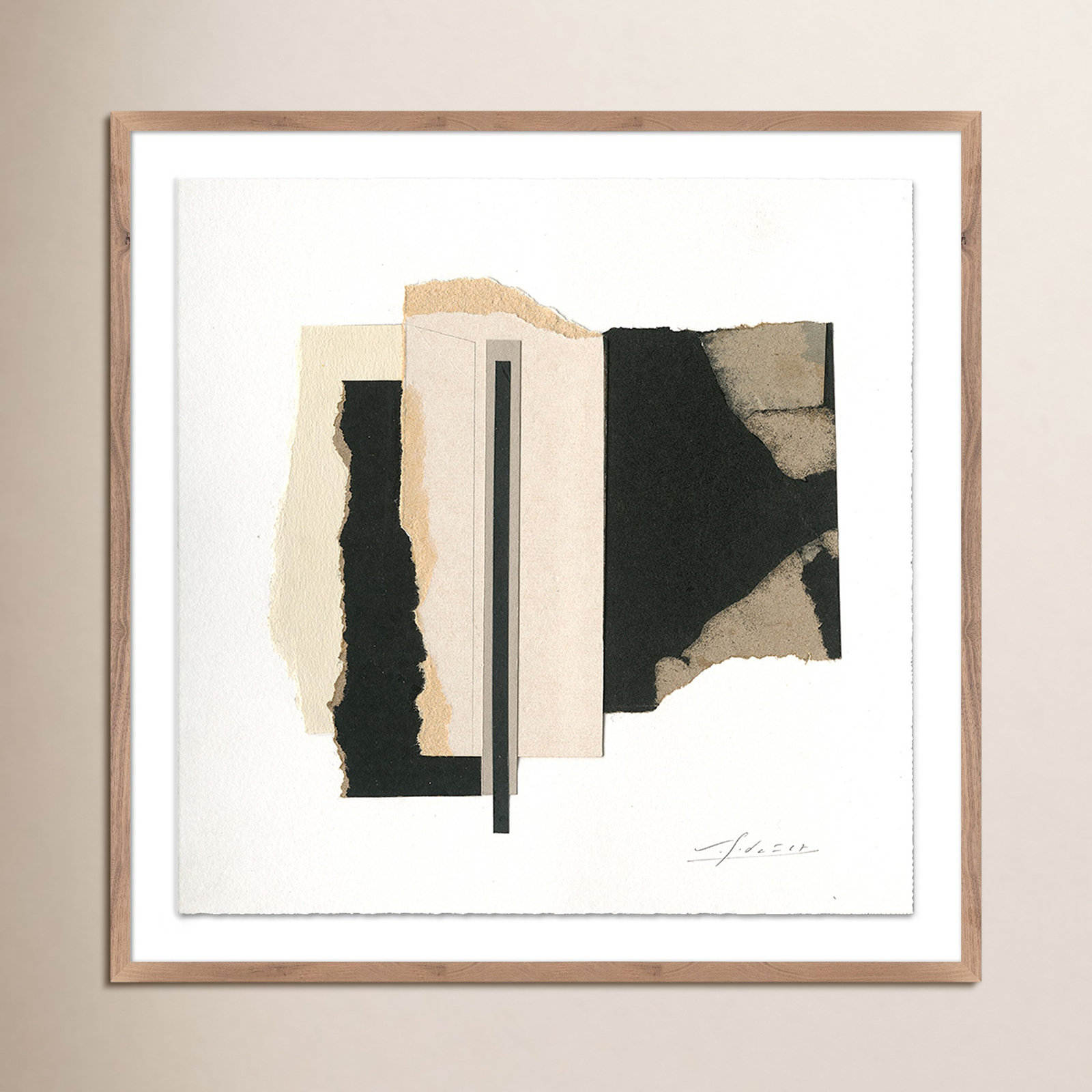 No. 6 by Valeria Sidanez, Rustic Walnut Framed, 24" H x 24" W