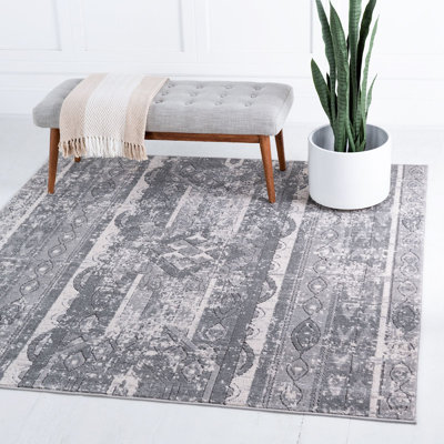 Tapis transitionnel Geddis couleur nacrée