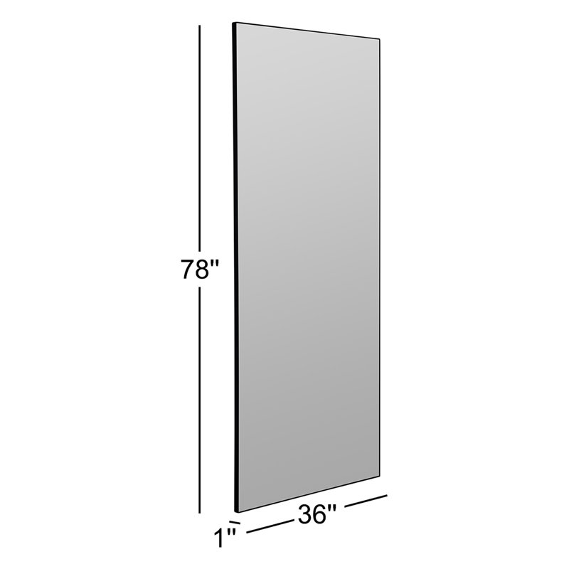 Dainton Rectangle Metal Mirror, Black
