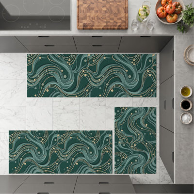 Tapis de cuisine Swirling Waves