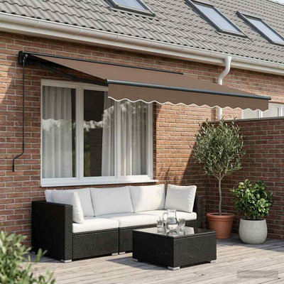 VidaXL Polyester Cover Retractable Patio Awning