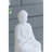 5.5X4.7X11.8" White Sitting Buddha Figure