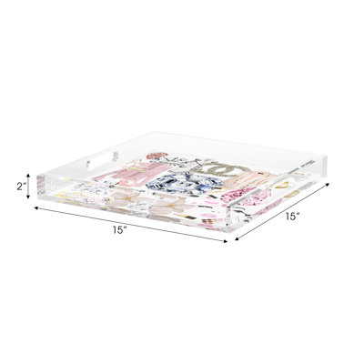 Plateau décoratif carré en acrylique Bougie Women Nuevo