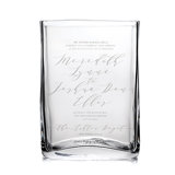 Engraved Handcrafted Glass Table Vase