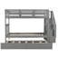Lit superposé Twintwin avec lit gigogne et escalier de charme gris - Rehaussez votre décor-484775010