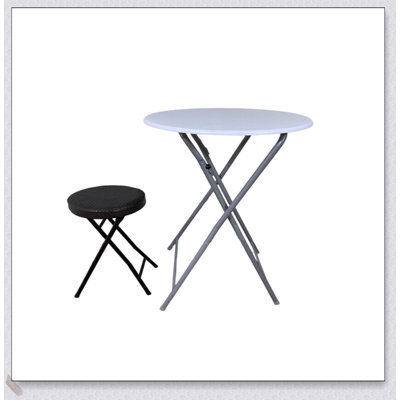 Folding Bar Table Set of 2 with Detachable Legs for Easy Storage and Portability, Perfect for Small Spaces and Entertaining